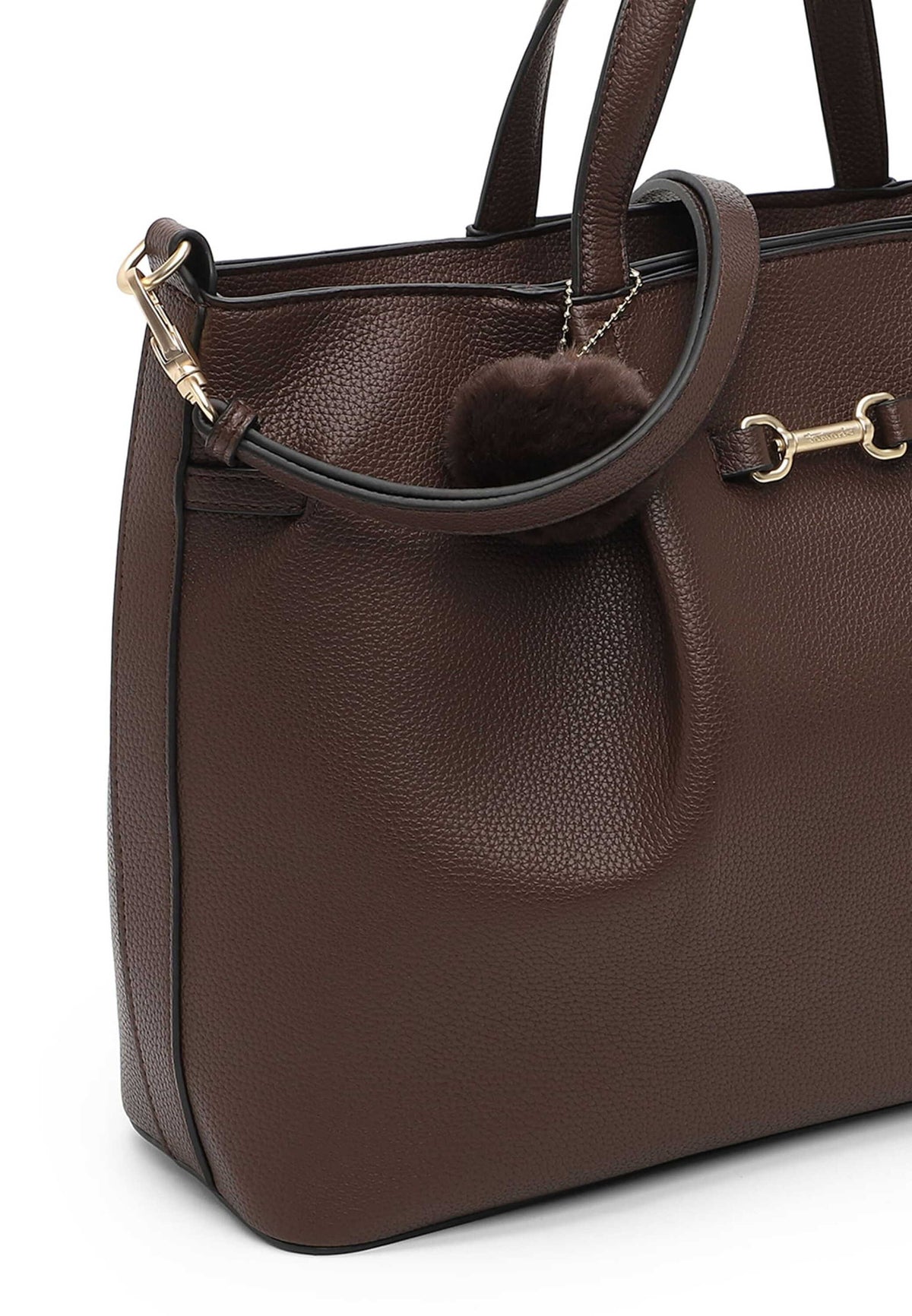 Tamaris Shopper Marissa 34844 Dunkelbraun - Detailansicht Bommel
