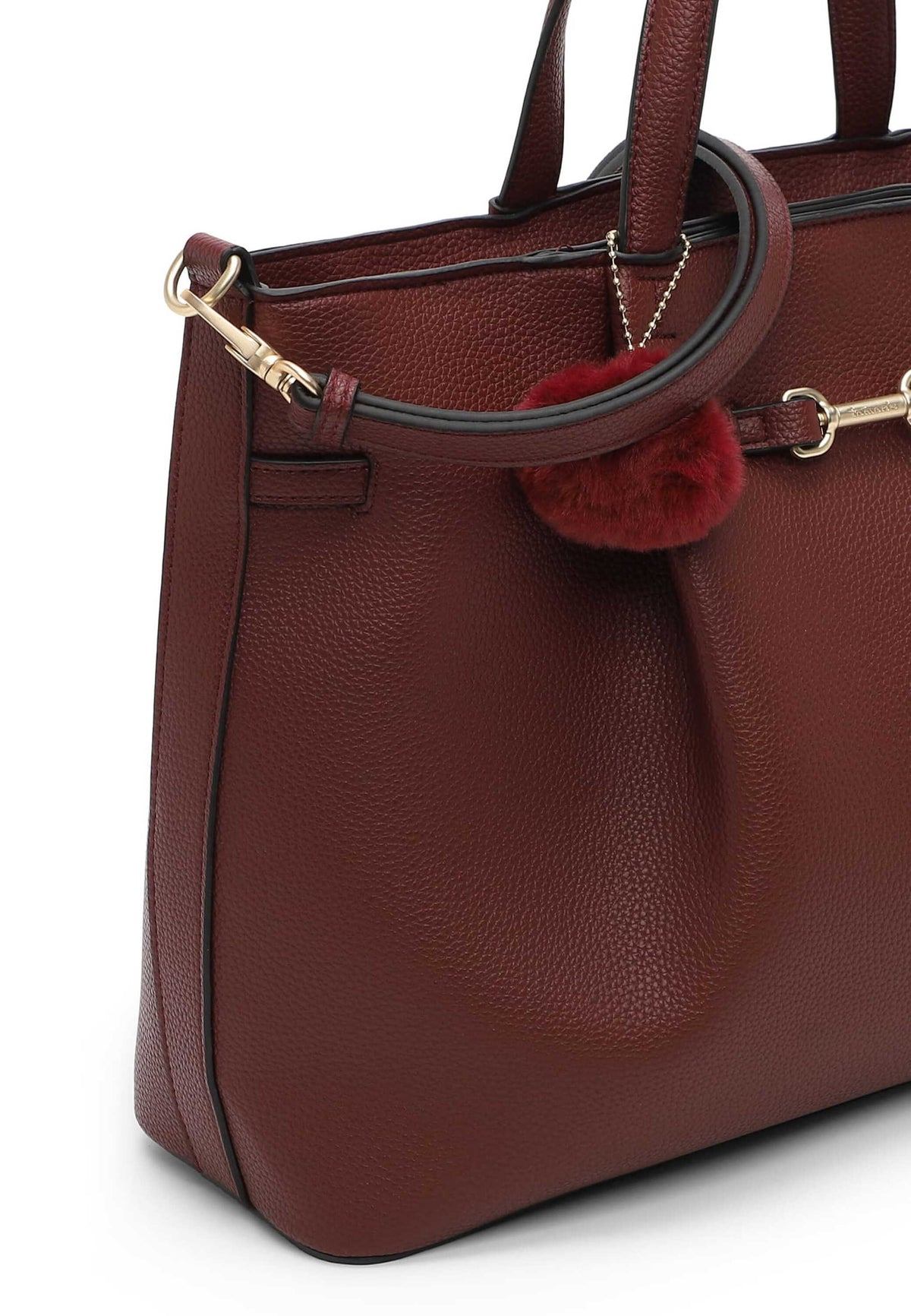 Tamaris Shopper Marissa 34844 Weinrot - Detailansicht Bommel