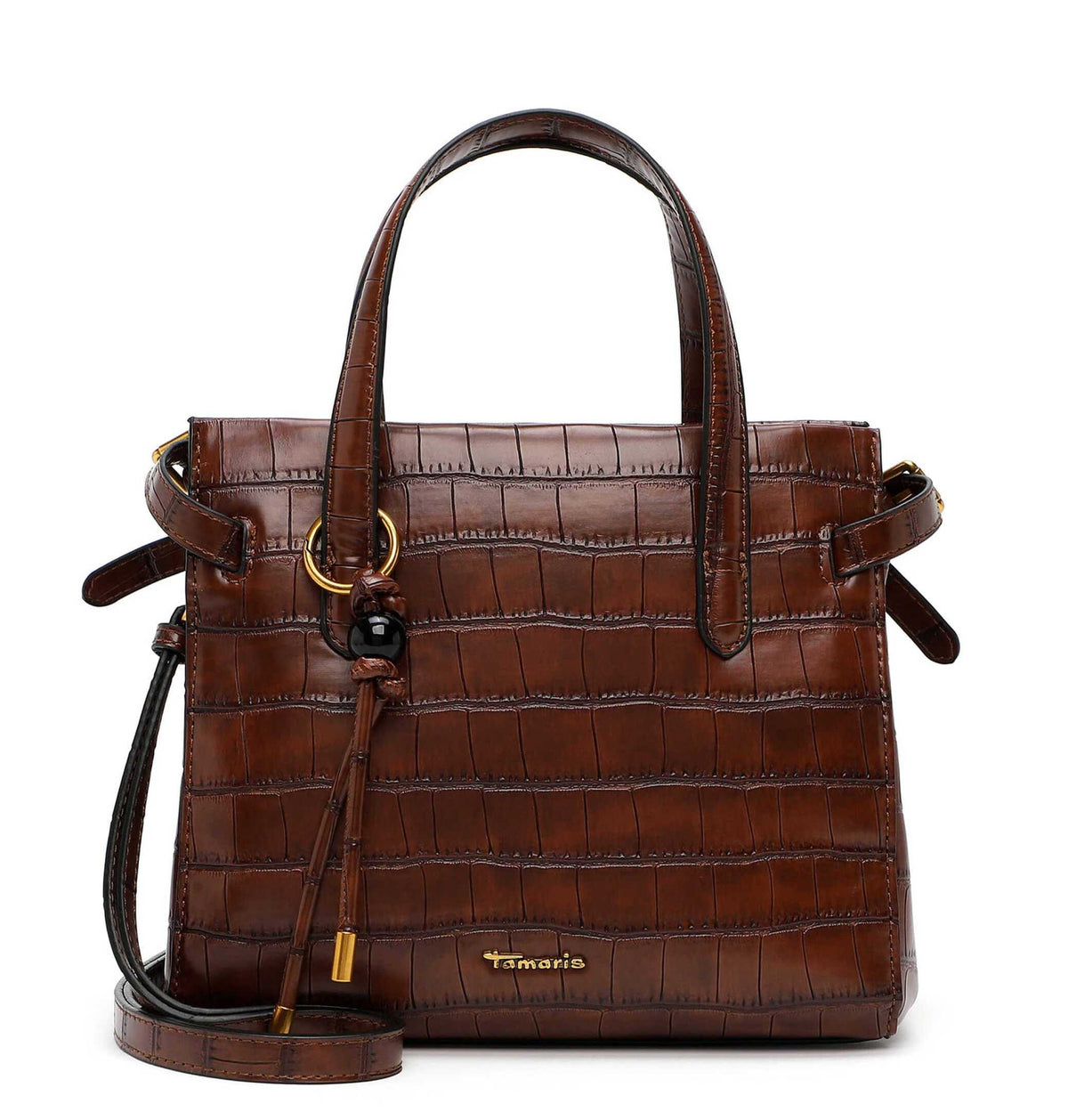 Tamaris Shopper Marion 34853 Cognac/Croco - stilvoll durch den Alltag - Vorderansicht