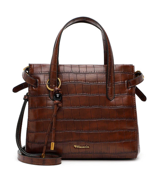 Tamaris Shopper Marion 34853 Cognac/Croco - stilvoll durch den Alltag - Vorderansicht