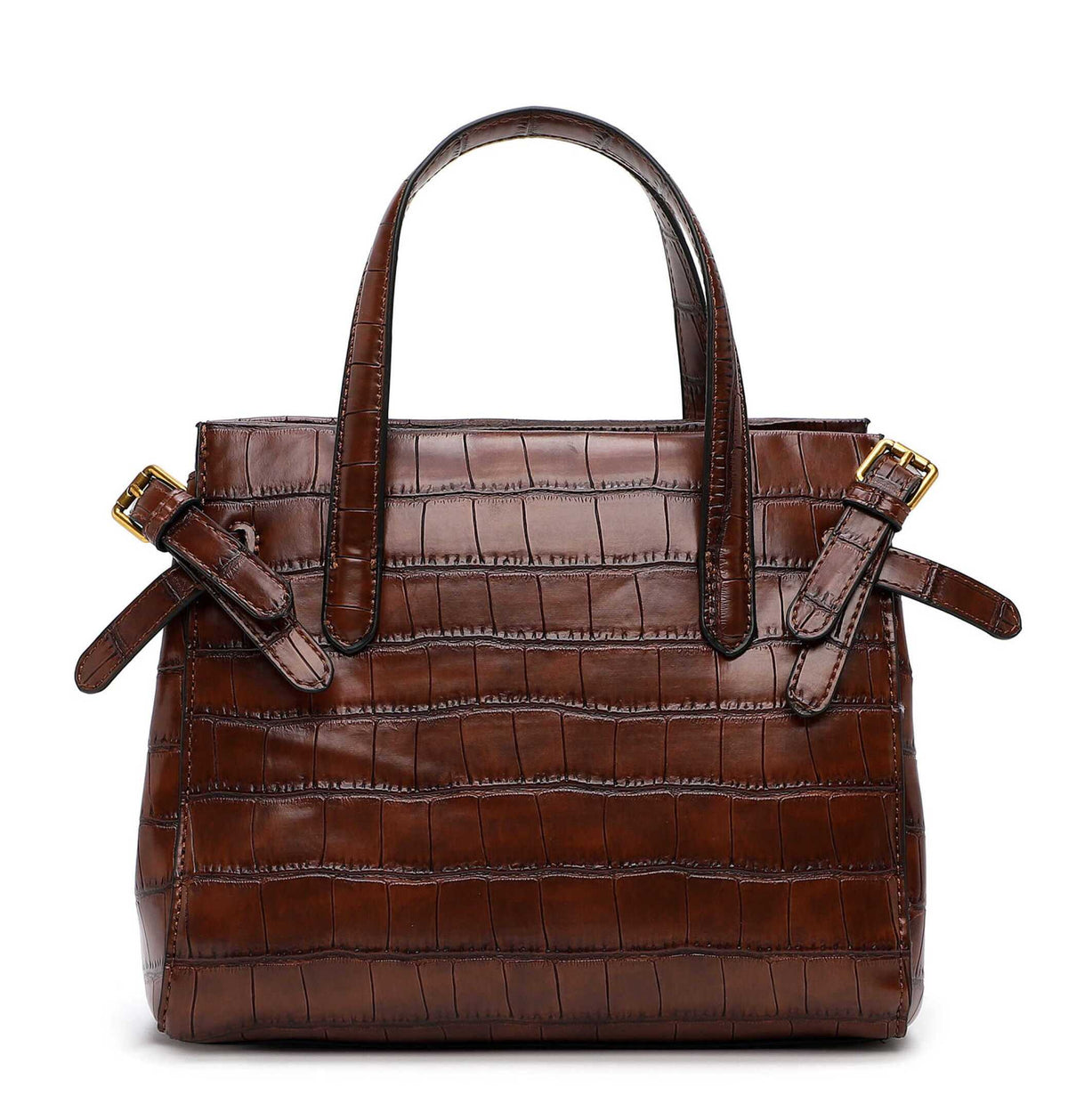Tamaris Shopper Marion 34853 Cognac/Croco - stilvoll durch den Alltag - Rückansicht