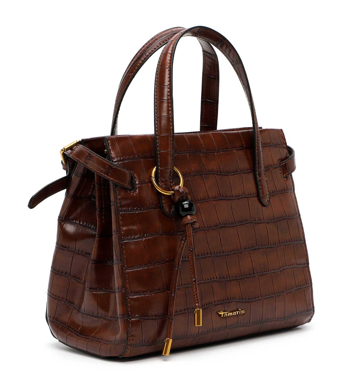 Tamaris Shopper Marion 34853 Cognac/Croco - stilvoll durch den Alltag - Seitenansicht