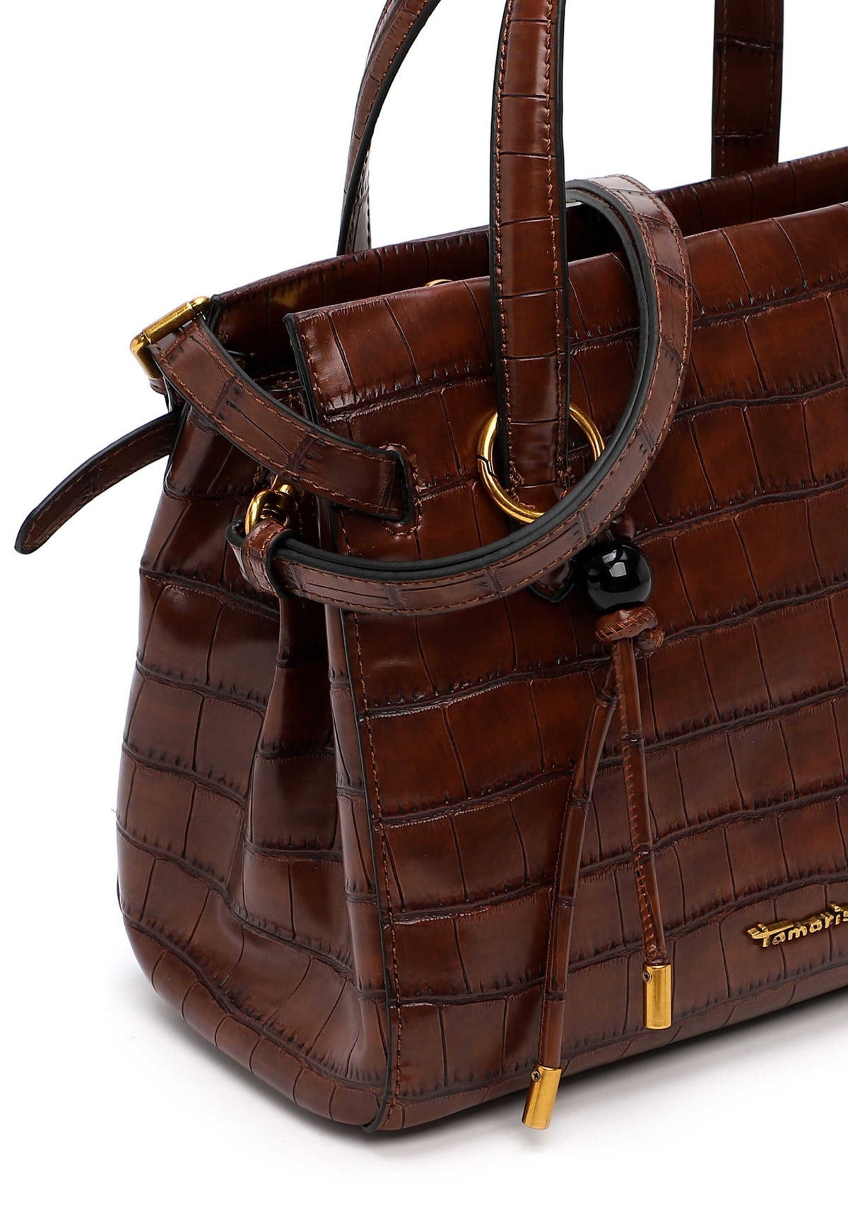 Tamaris Shopper Marion 34853 Cognac/Croco - stilvoll durch den Alltag- Detailansicht Anhänger