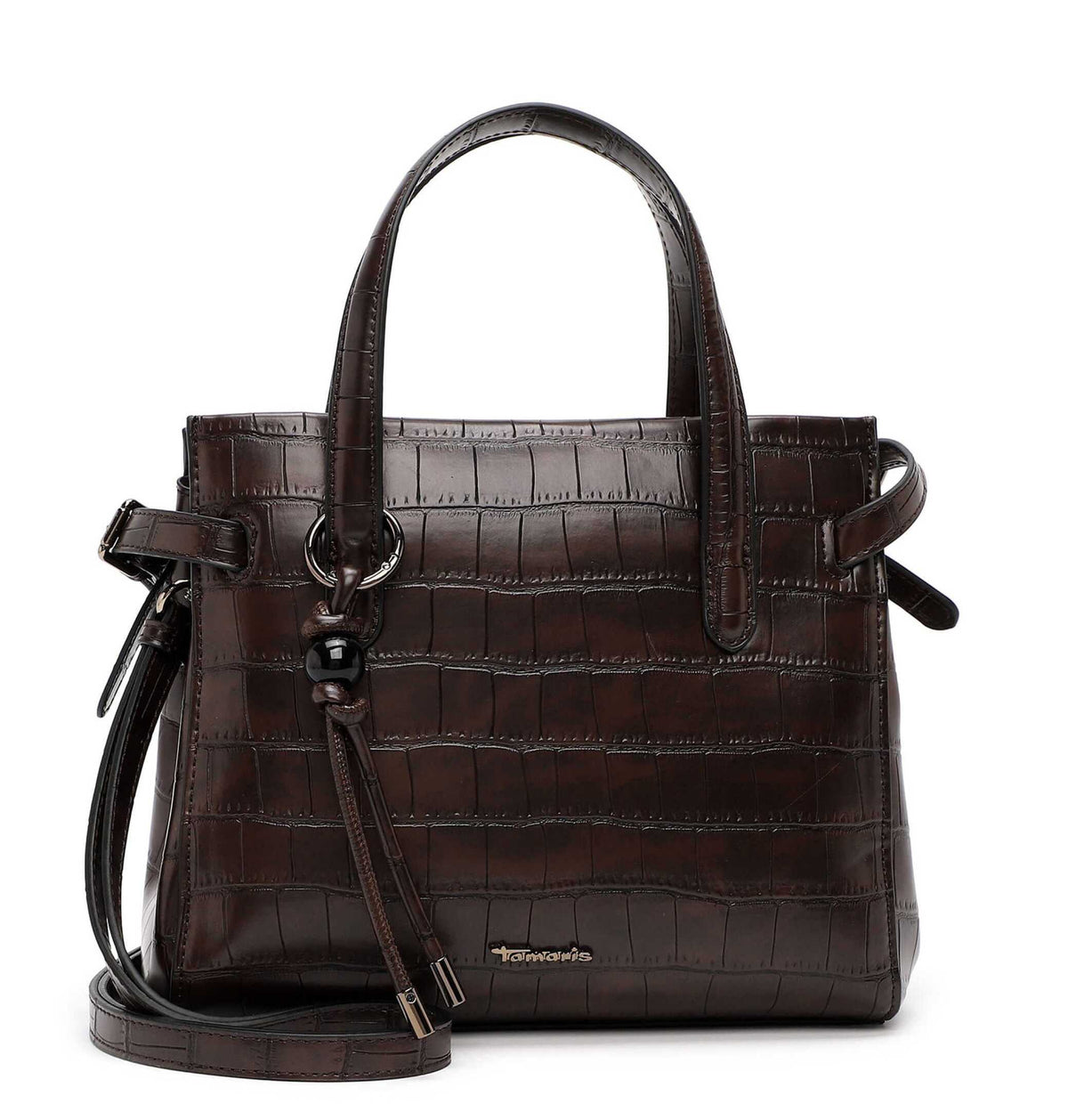Tamaris Shopper Marion 34853 Braun/Croco - stilvoll durch den Alltag - Vorderansicht