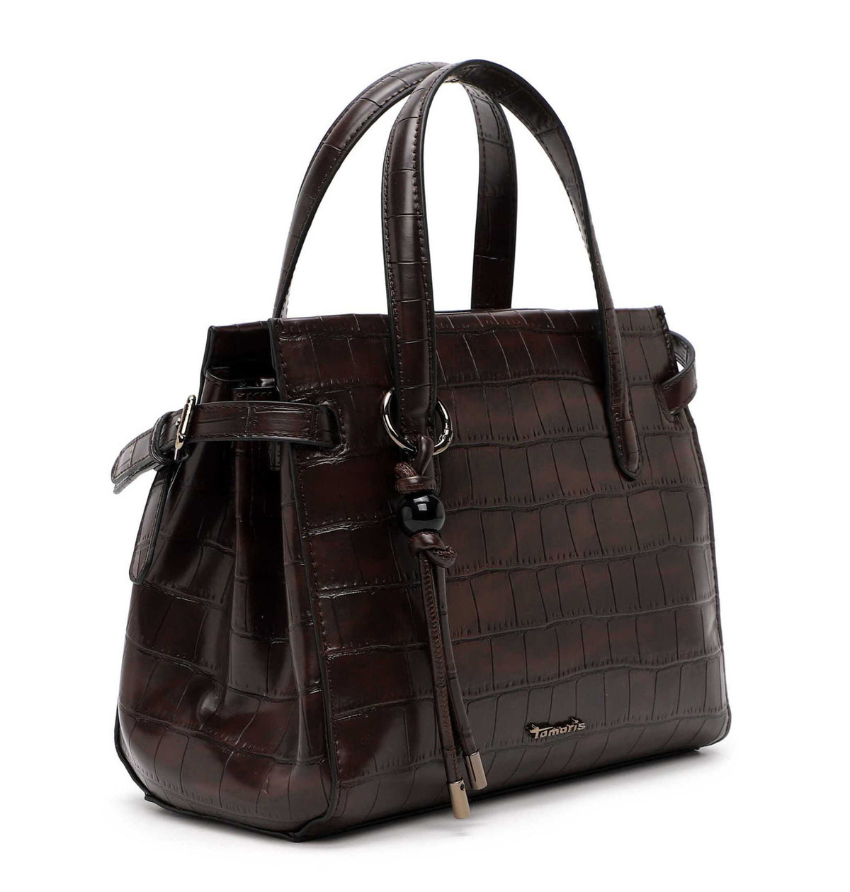 Tamaris Shopper Marion 34853 Braun/Croco - stilvoll durch den Alltag - Seitenansicht