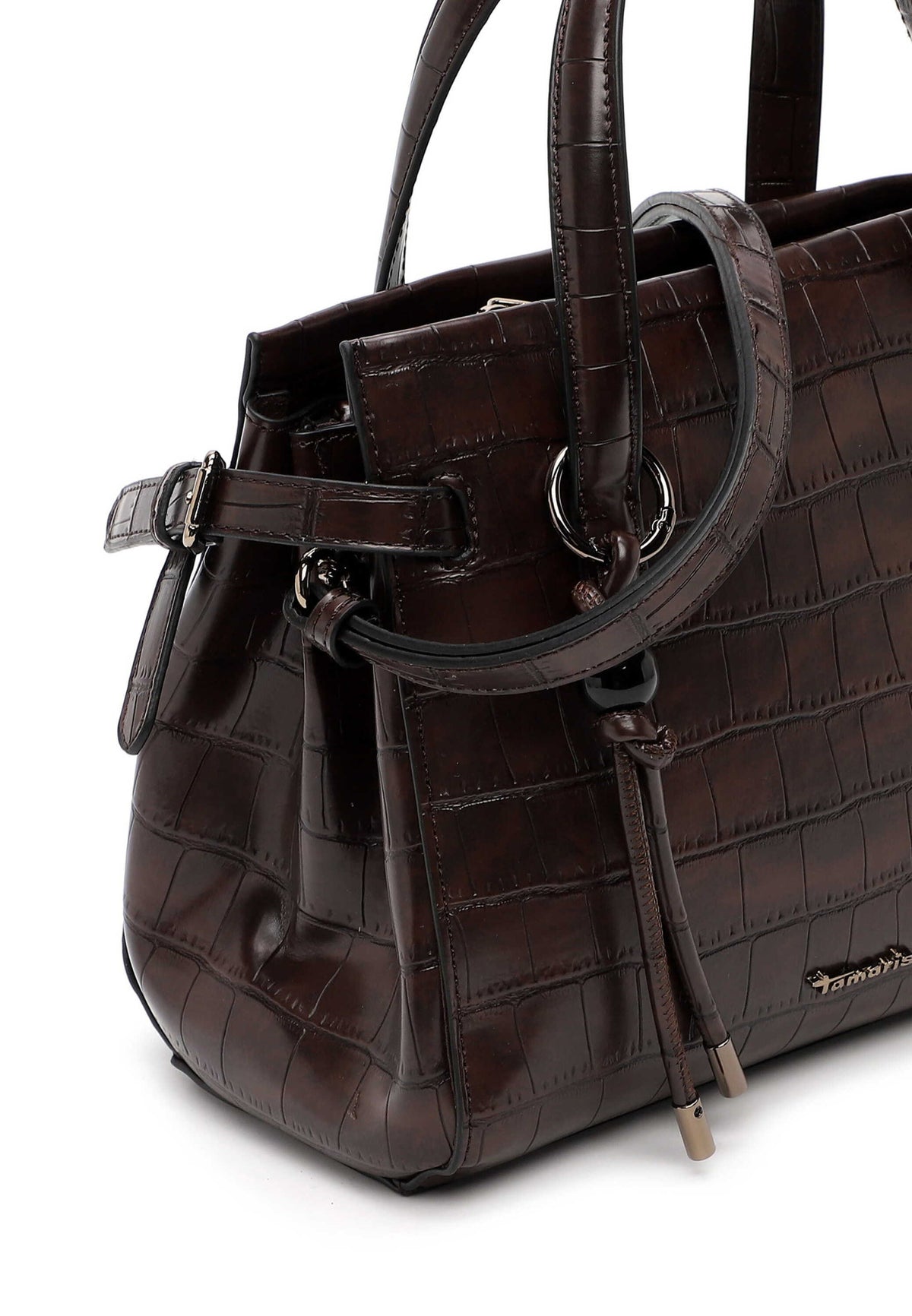 Tamaris Shopper Marion 34853 Braun/Croco - stilvoll durch den Alltag - Detailansicht Anhänger