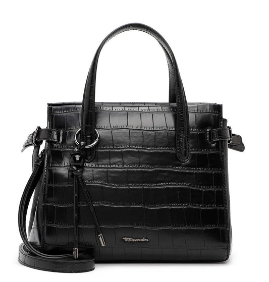 Tamaris Shopper Marion 34853 Schwarz/Croco - stilvoll durch den Alltag - Vorderansicht