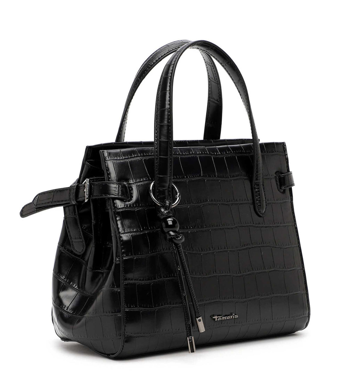 Tamaris Shopper Marion 34853 Schwarz/Croco - stilvoll durch den Alltag - Seitenansicht