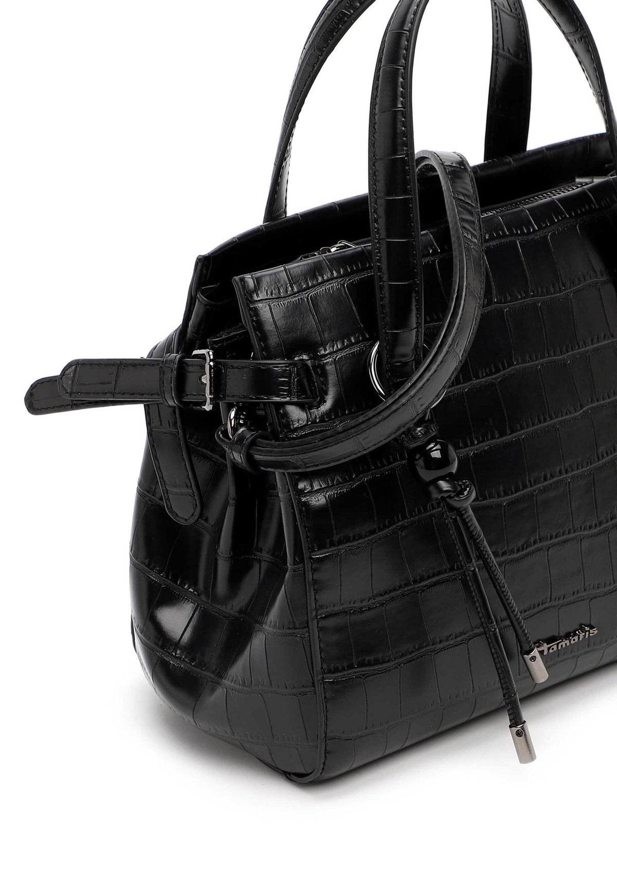 Tamaris Shopper Marion 34853 Schwarz/Croco - stilvoll durch den Alltag - Detailansicht Anhänger