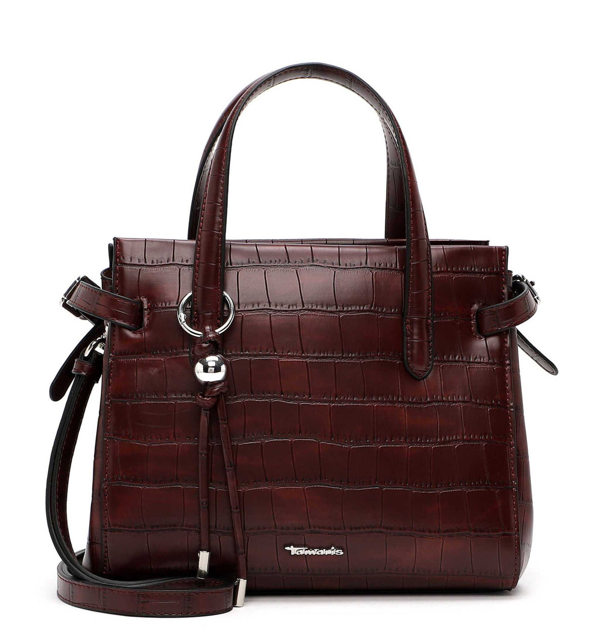Tamaris Shopper Marion 34853 Weinrot/Croco - stilvoll durch den Alltag - Vorderansicht