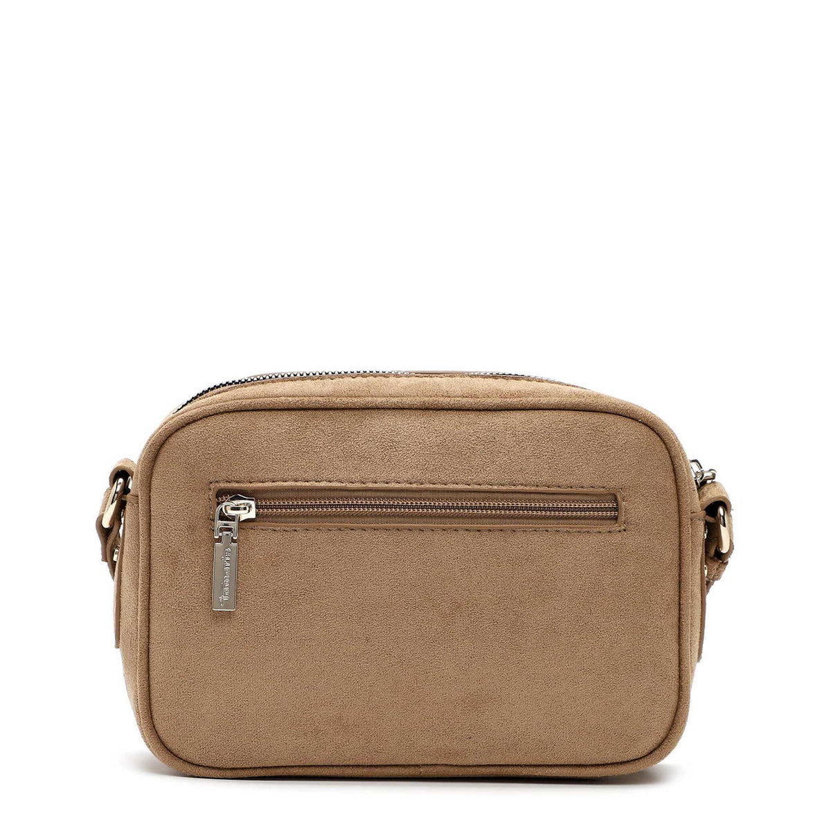 Tamaris Crossbody Marina 34970 Taupe-Beige,Velour Umhängetasche - Rückansicht