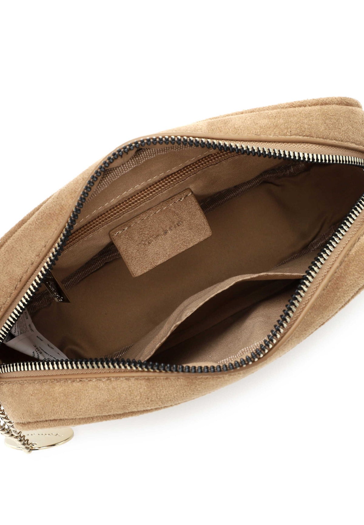 Tamaris Crossbody Marina 34970 Taupe-Beige,Velour Umhängetasche - Detailansicht Innenleben