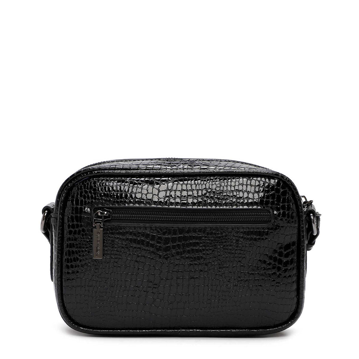 Tamaris Crossbody Marina 34980 Schwarz Snake, Crossbody mit Kokroprägung - Rückansicht