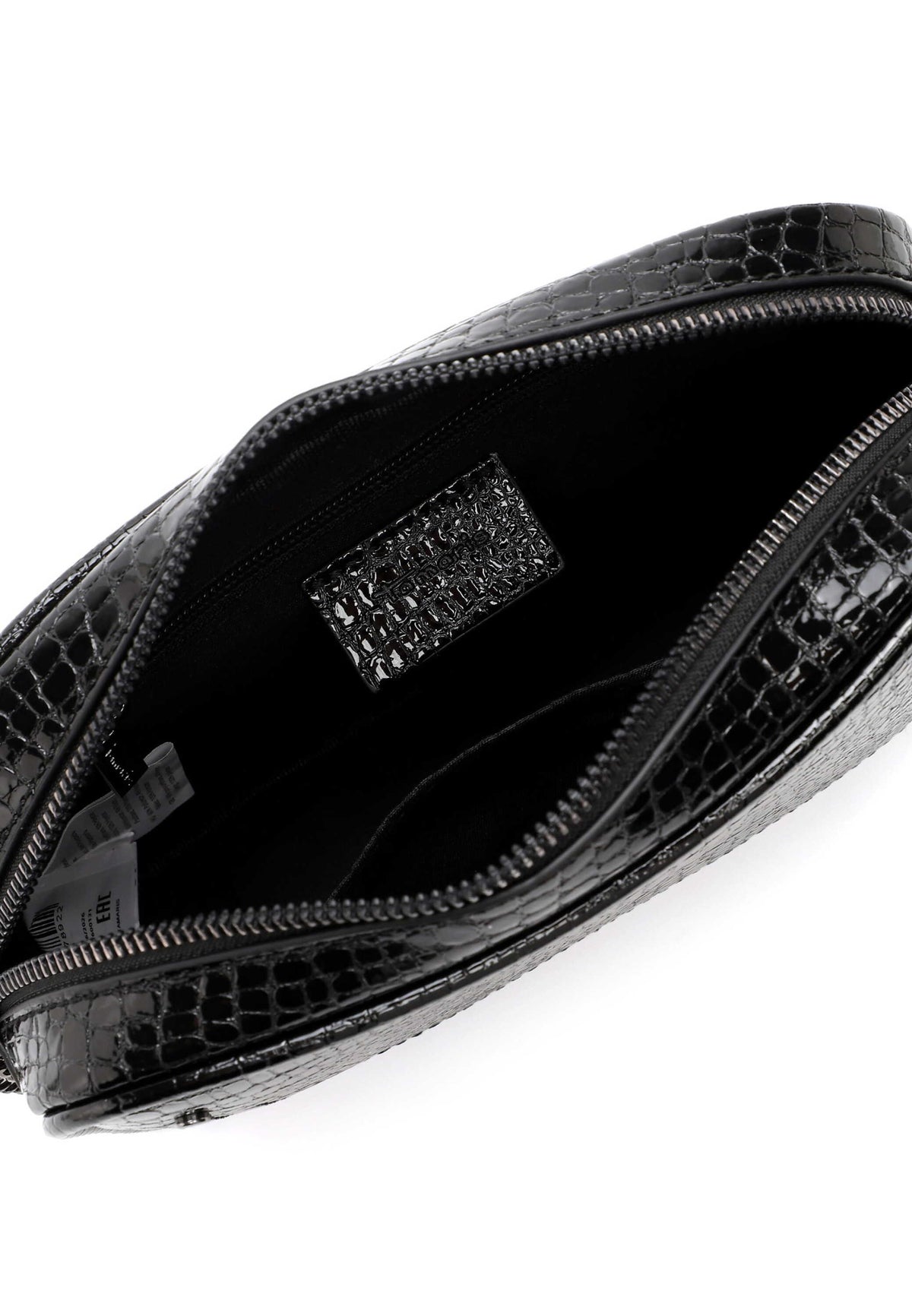 Tamaris Crossbody Marina 34980 Schwarz Snake, Crossbody mit Kokroprägung - Detailansicht Innenleben