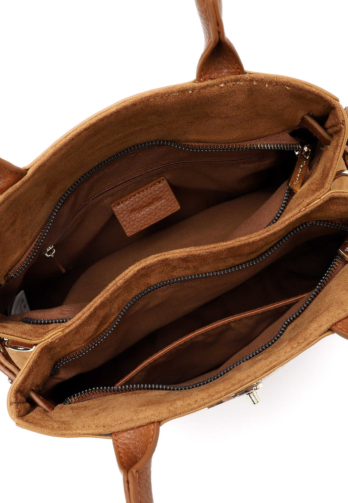 Tamaris Shopper Martina 35021 Cognac - für Büro, City & Freizeit - Ansicht Innenleben