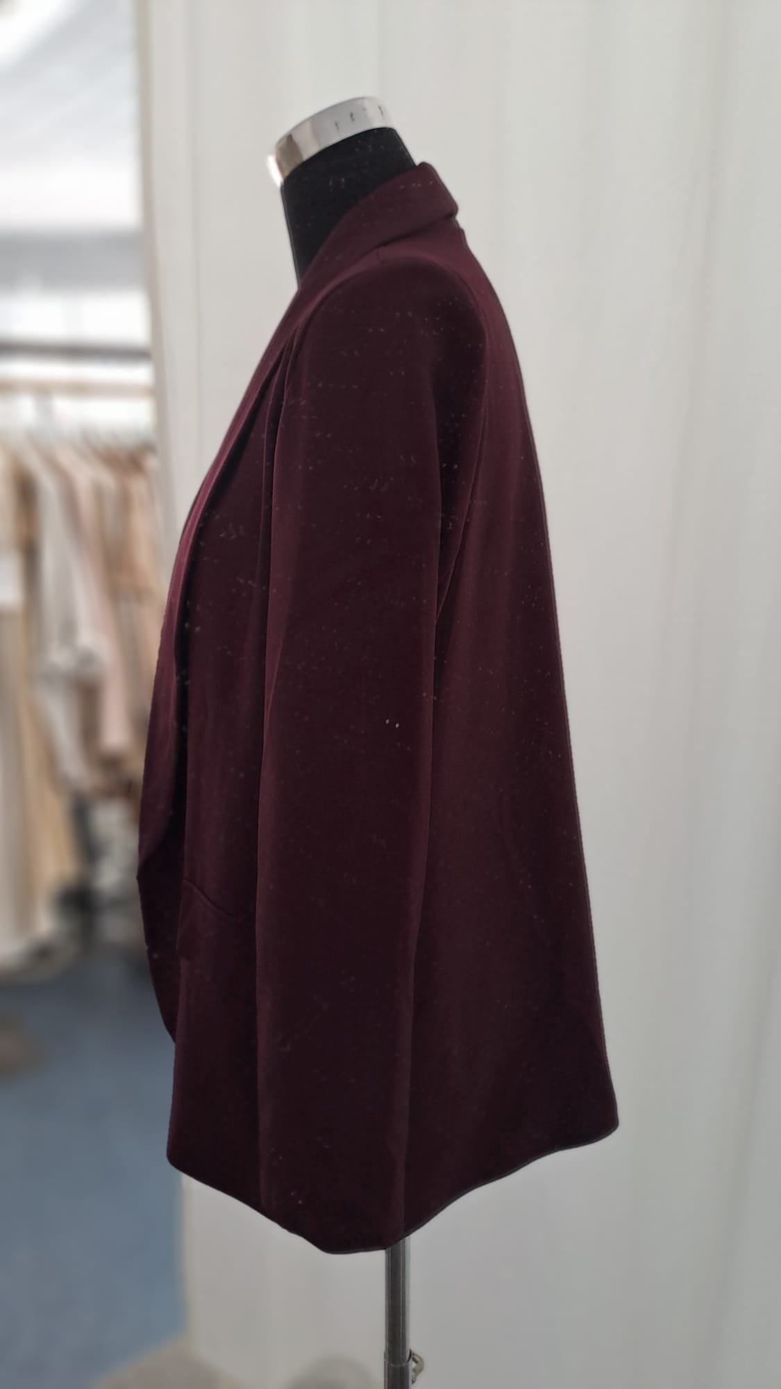 Longblazer Beere - Offener Schalkragen - SM Youngfashion 6883 - Frontansicht