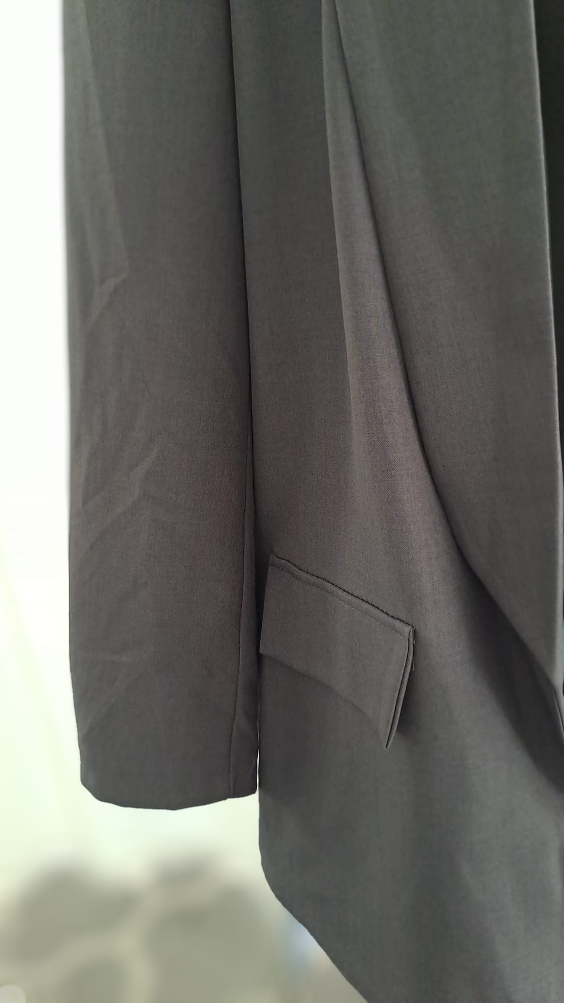 Longblazer Grau - Offener Schalkragen | SM Youngfashion 6884