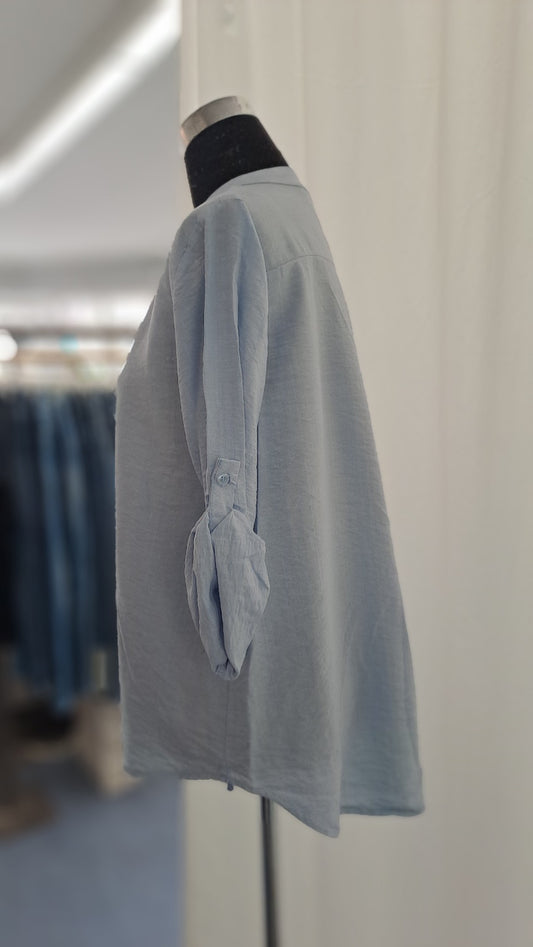 Flora Fashion Bluse 1930 Hellblau