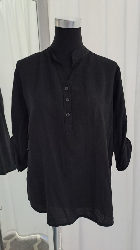 Flora Fashion Bluse 1934 Schwarz