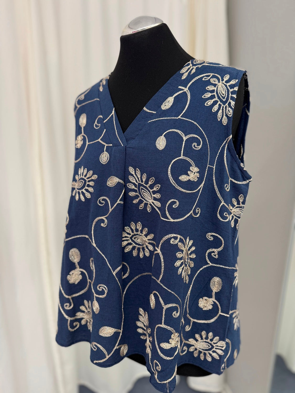 Liping Moda Blusentop 4016 Dunkelblau