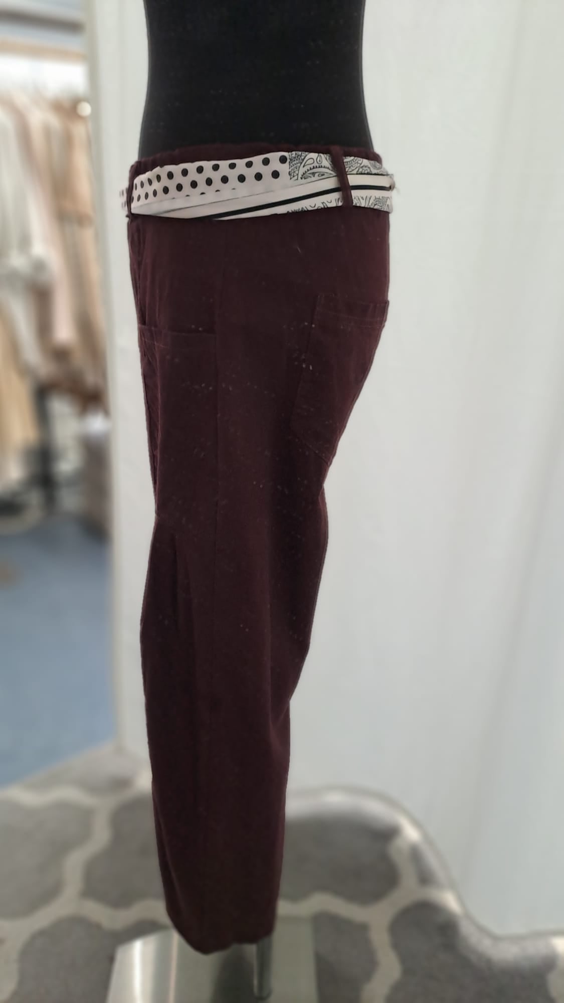 Culotte Hose Beere mit Schal - Charme Mode 6822 - Seitenansicht