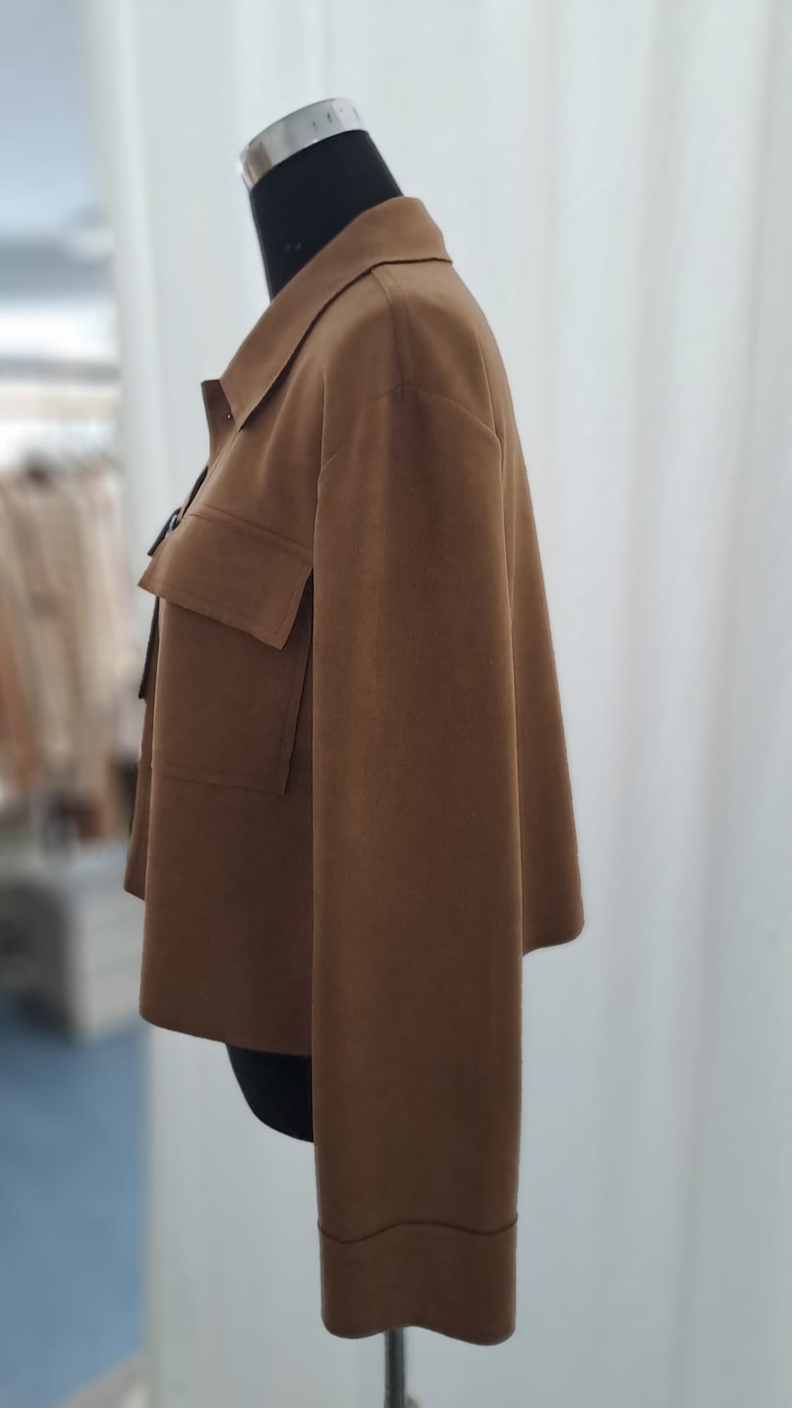 Jacke Camel Wildlederoptik | Charme Mode 6791 - Frontansicht