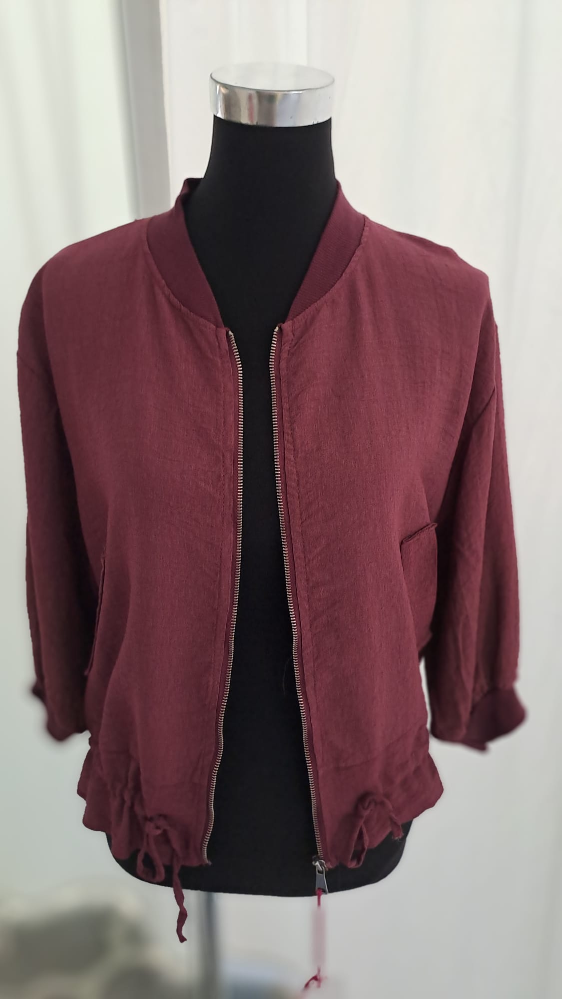 Leichte Jacke in Beere - Charme Mode 6782 - Vorderansicht
