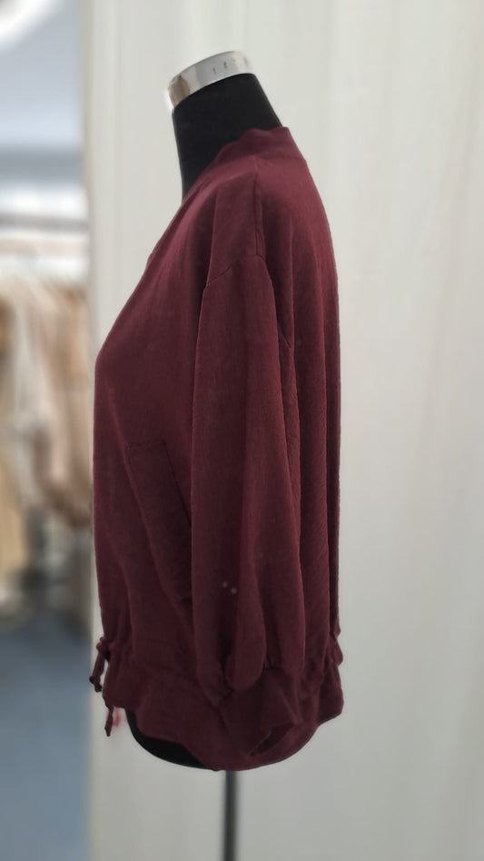 Leichte Jacke in Beere - Charme Mode 6782 - Seitenansicht