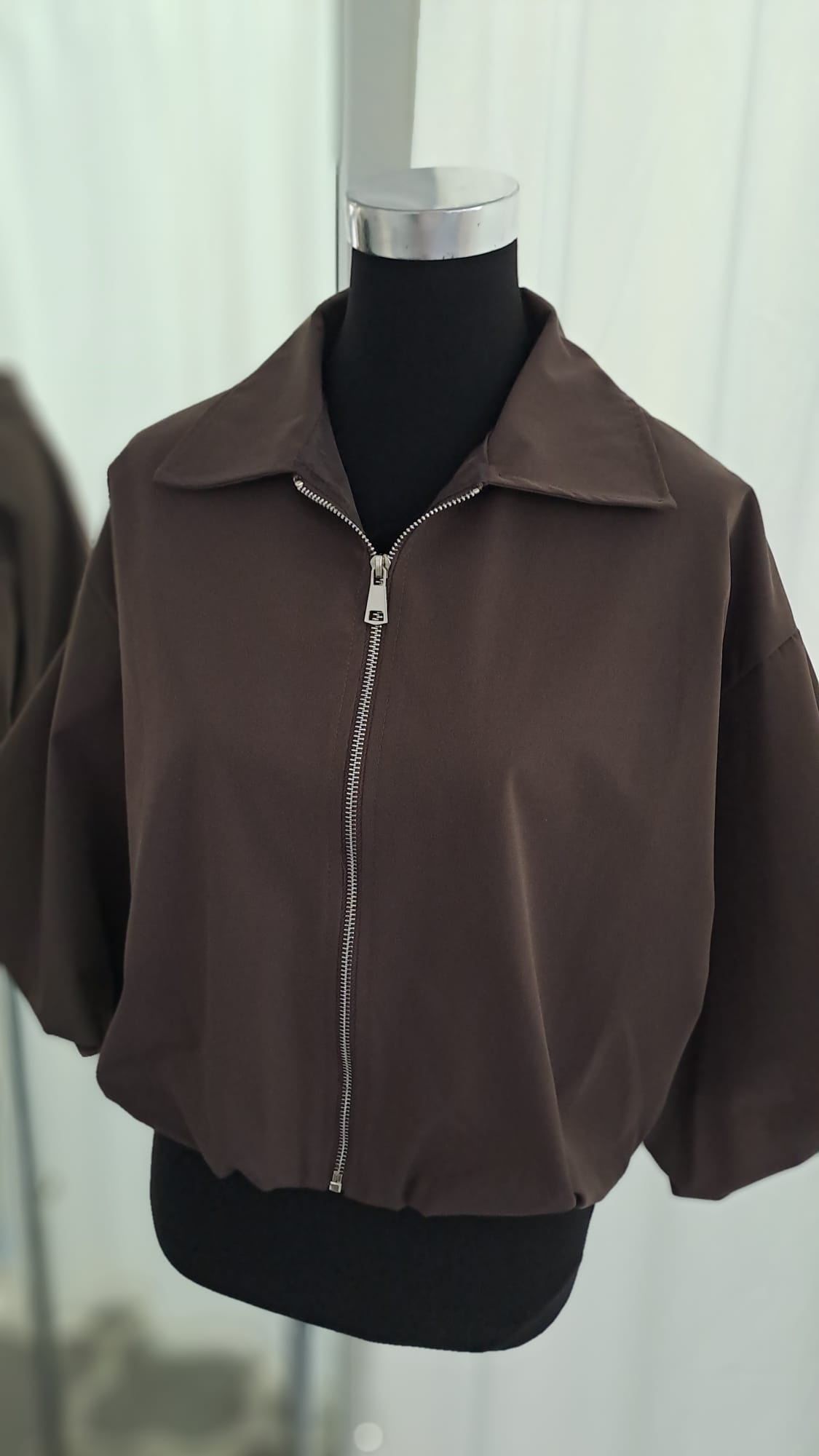Ballonjacke Mocca - Kurzarm | Charme Mode 6930