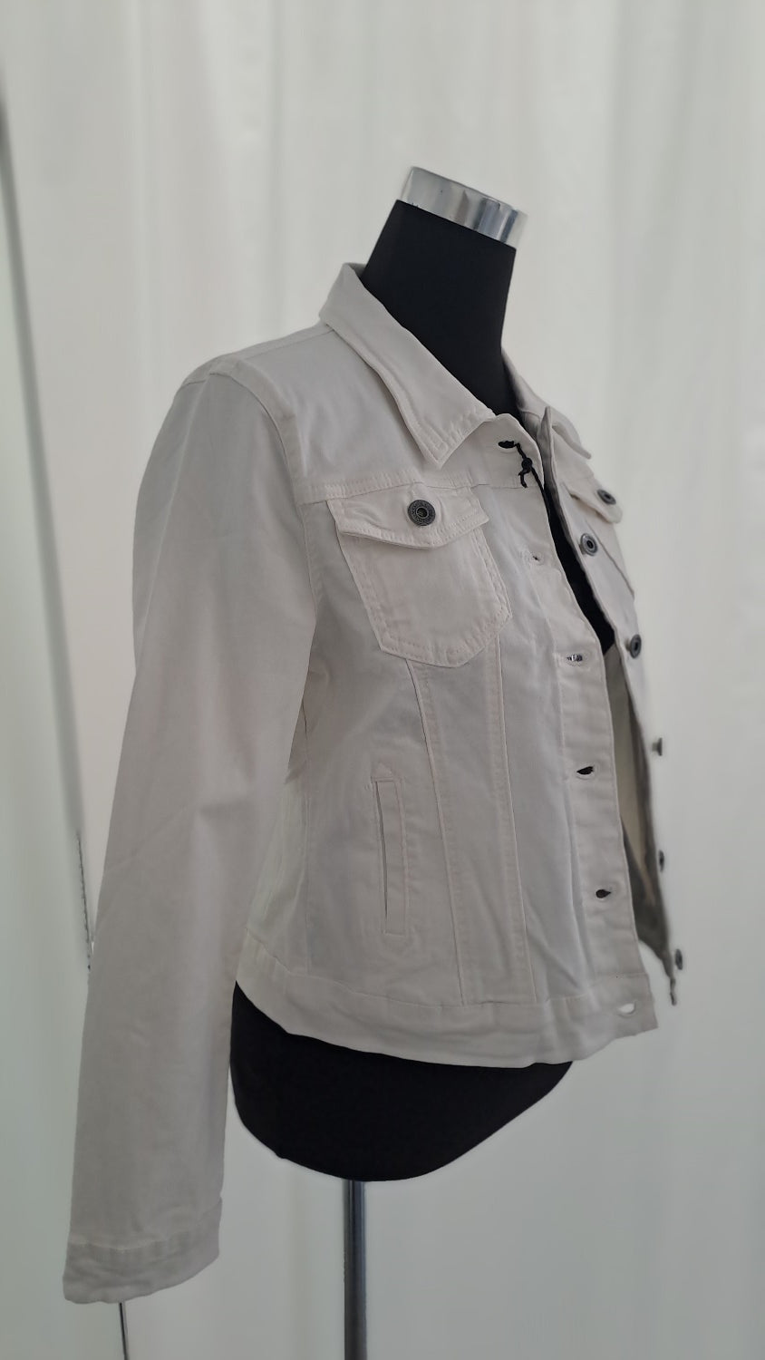 3D Denim Jeansjacke 16552 Weiß