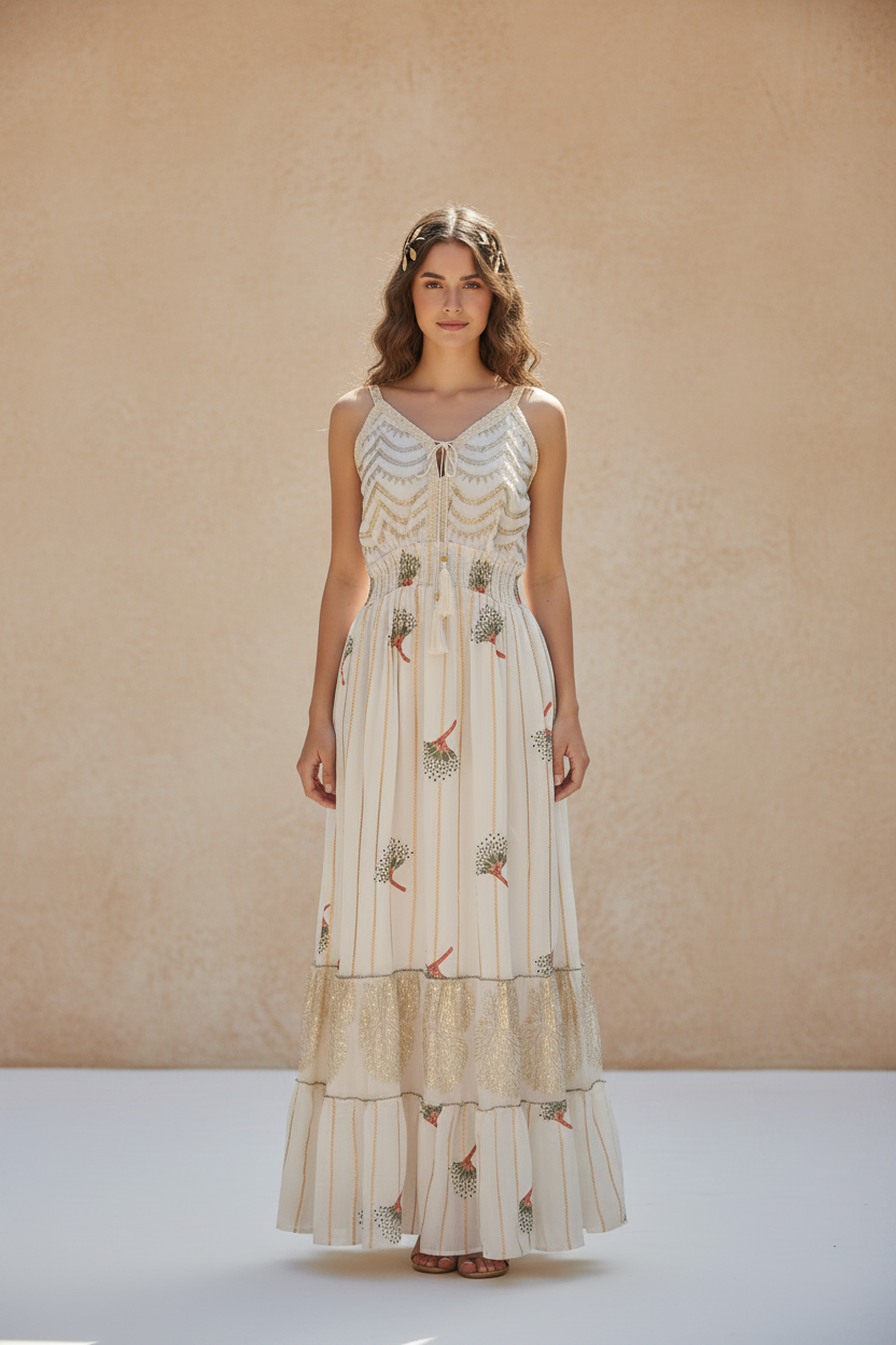 Liping Moda Maxikleid 6086 Beige