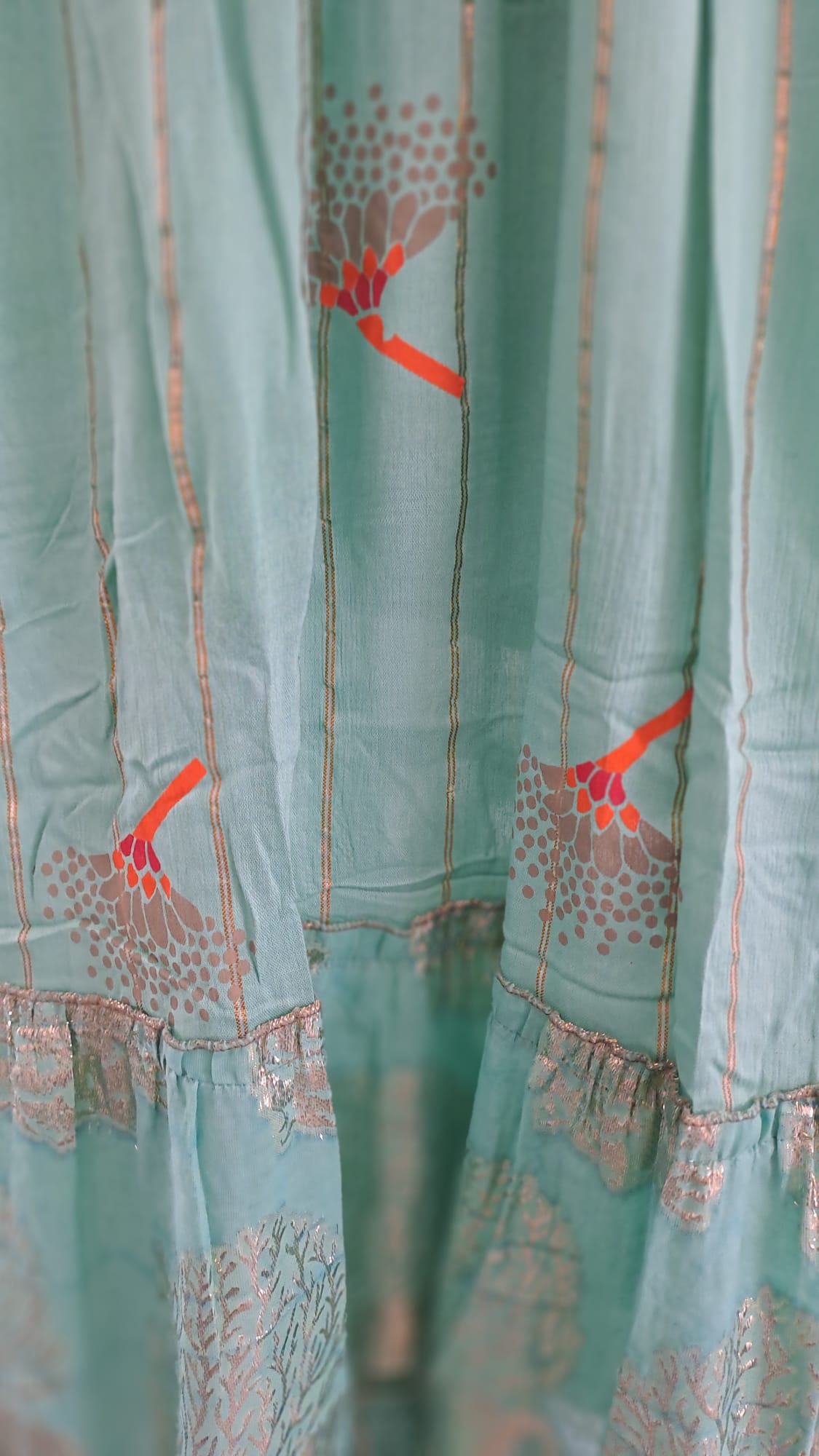 Maxikleid - Boho Sommerkleid mit Stickerei in Mint | 6087