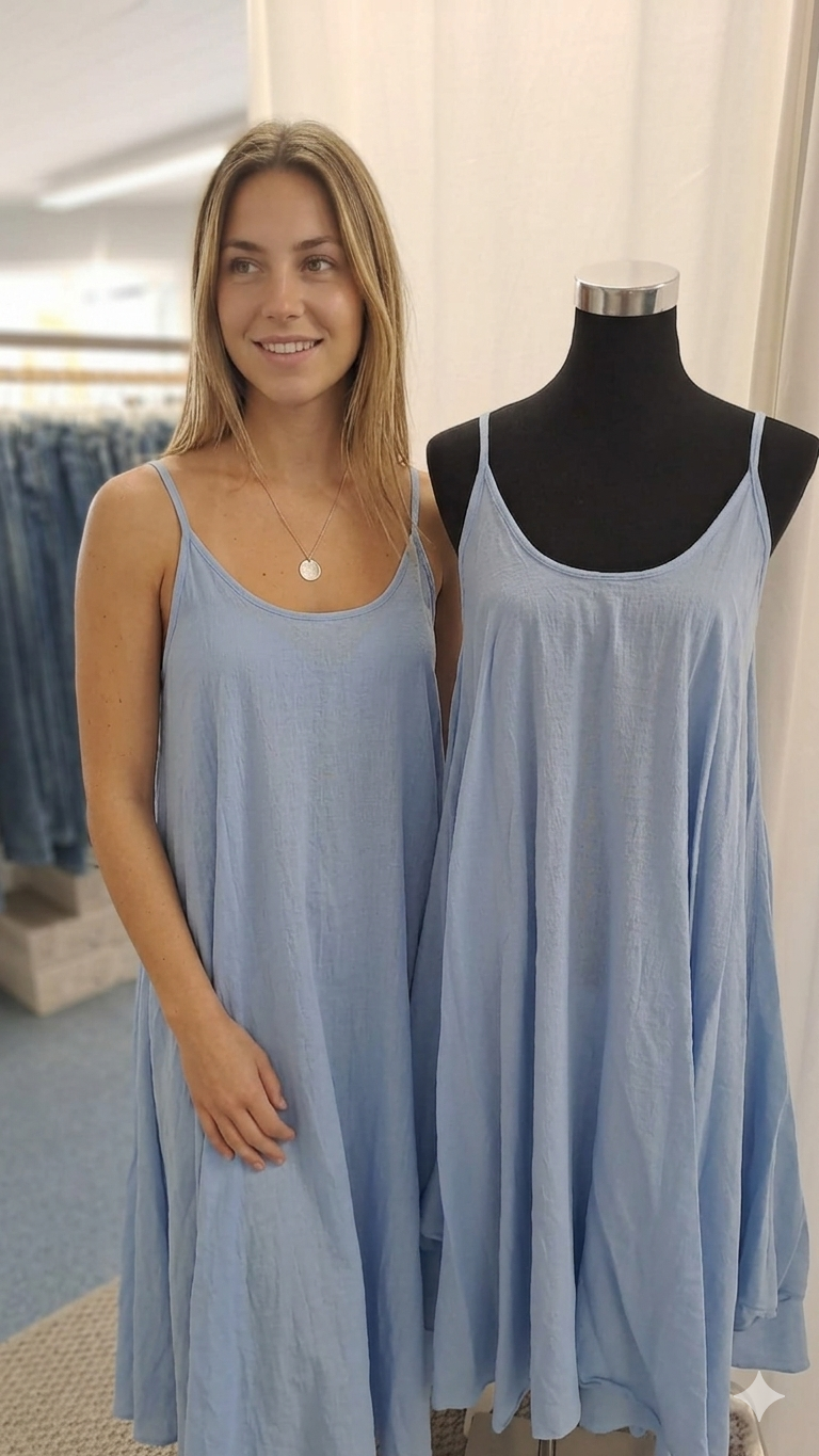 Liping Moda Midikleid 1863 Hellblau