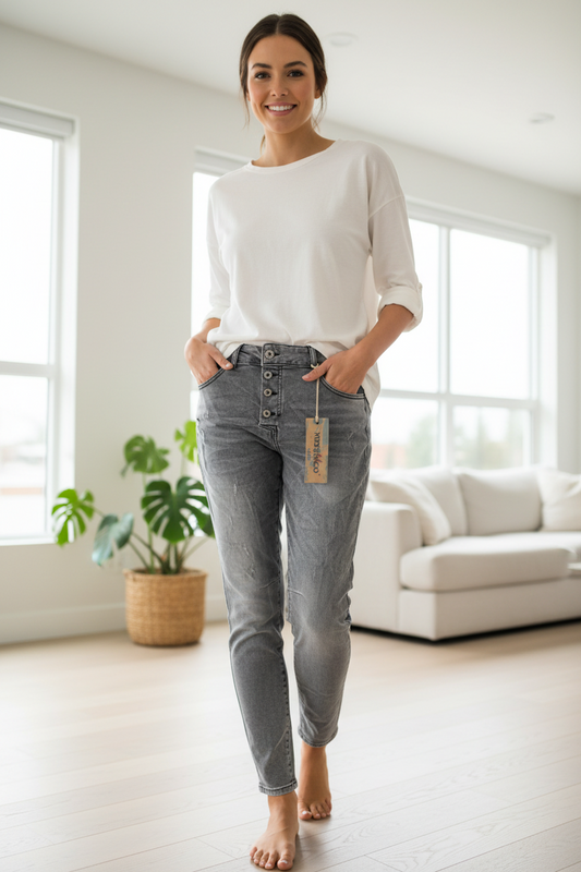 Melly & Co Jeans 7217 Grau