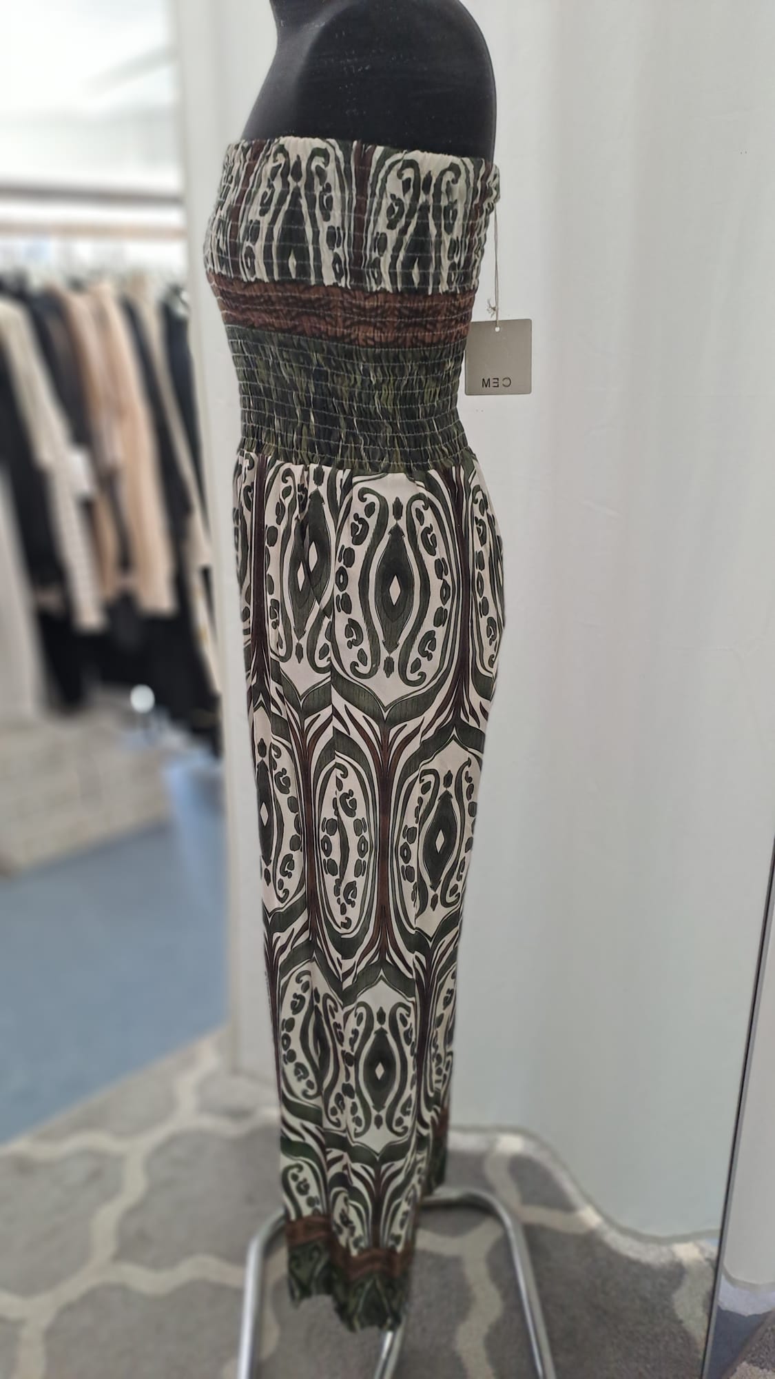 Charme Mode Bandeau-Overall in Khaki | 6764