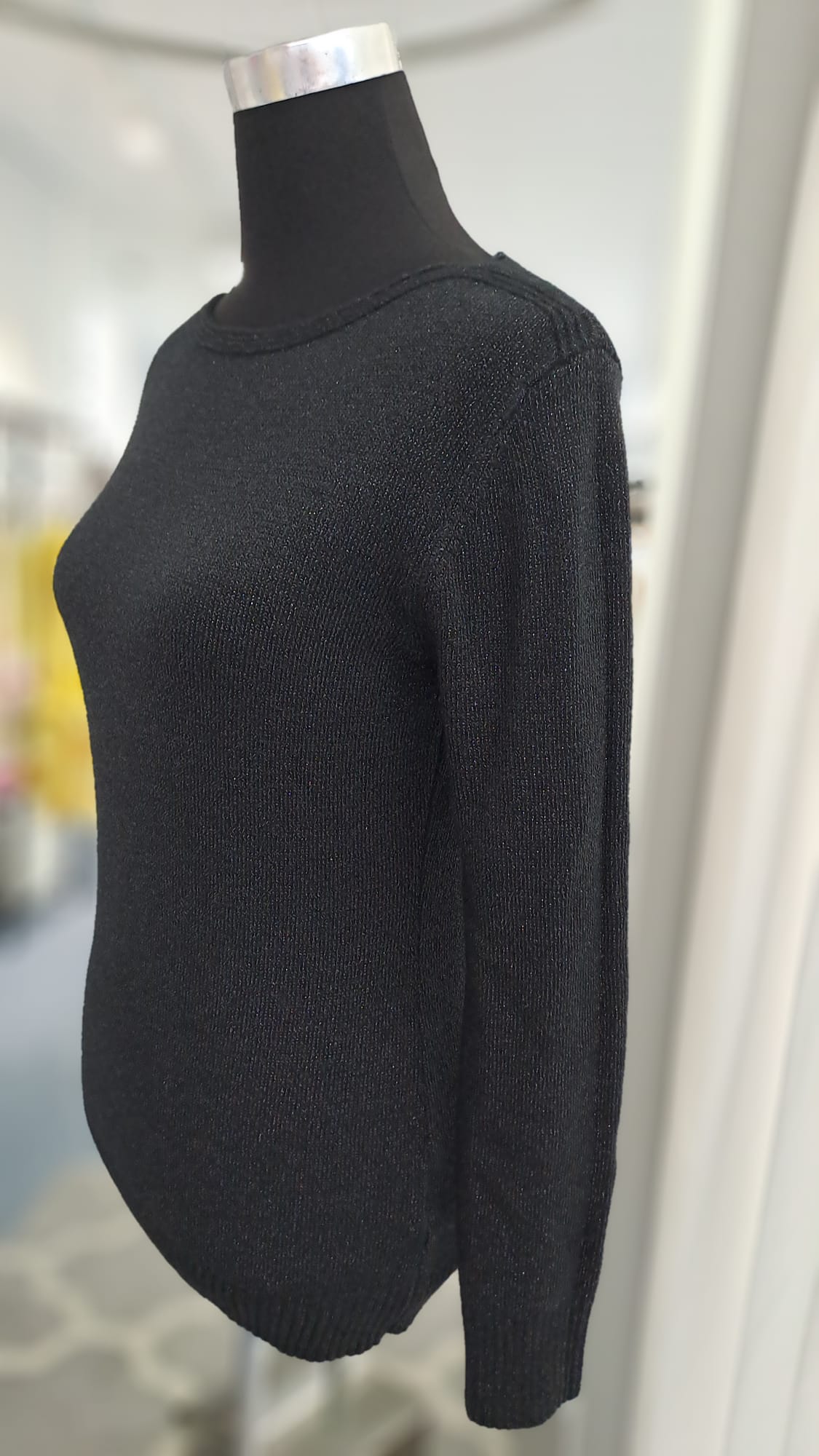 Pulli Schwarz - Just Woman 9853 - Detailansicht Material
