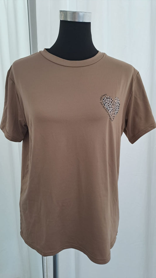 Shirt "Wild Heart" 11065 Leoprint Camel