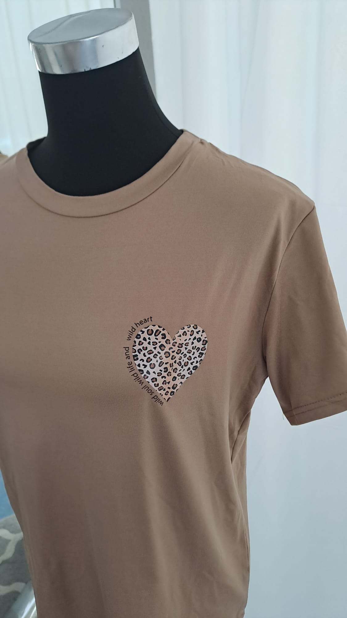 Shirt "Wild Heart" 11065 Leoprint Camel