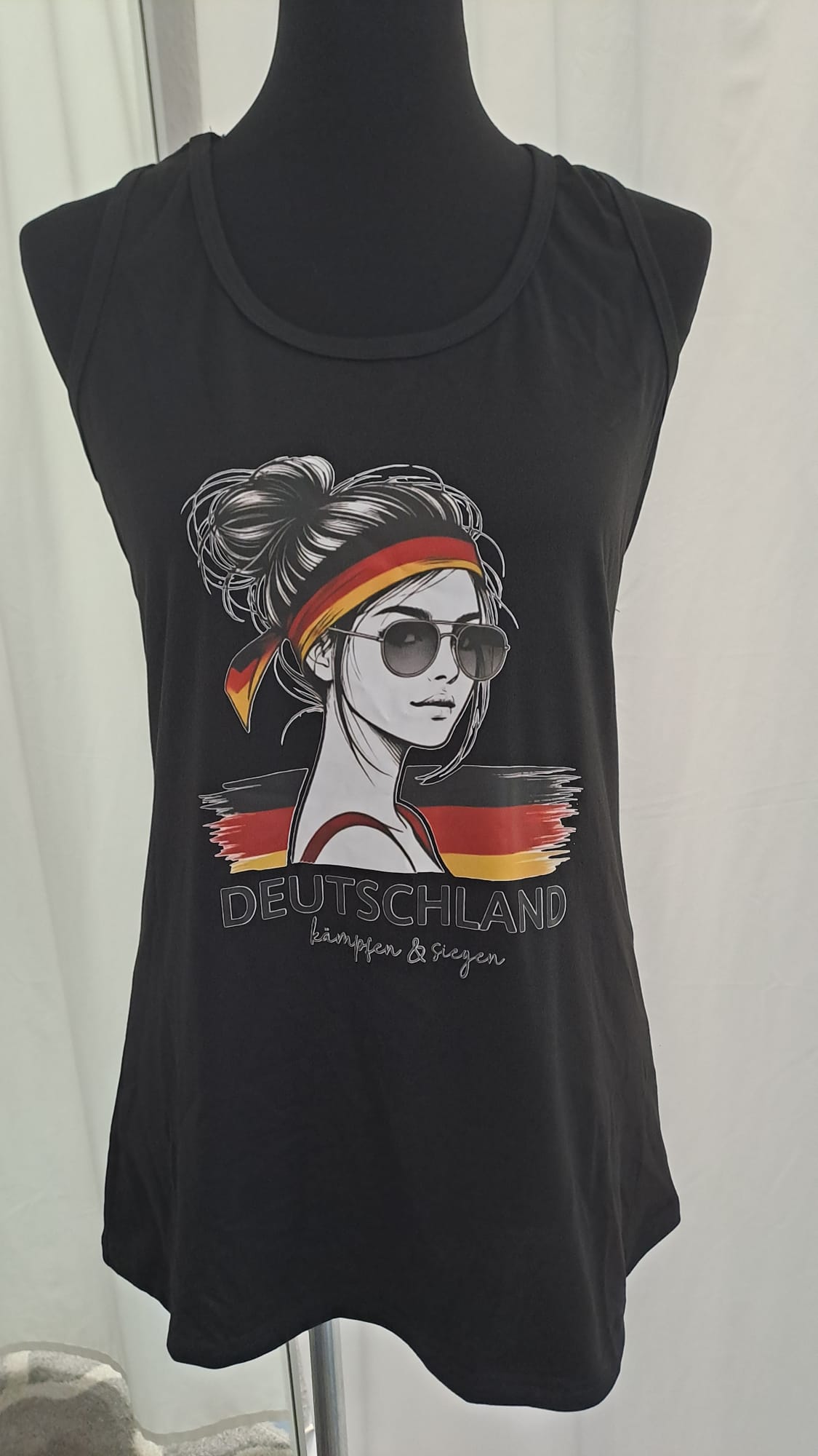 Deutschland Tank Top Fan-Shirt 11068 Schwarz