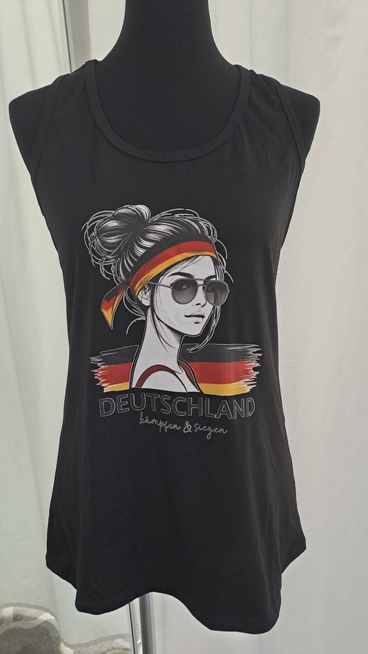 Deutschland Tank Top Fan-Shirt 11068 Schwarz