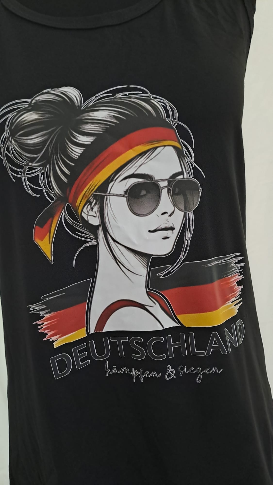 Deutschland Tank Top Fan-Shirt 11068 Schwarz