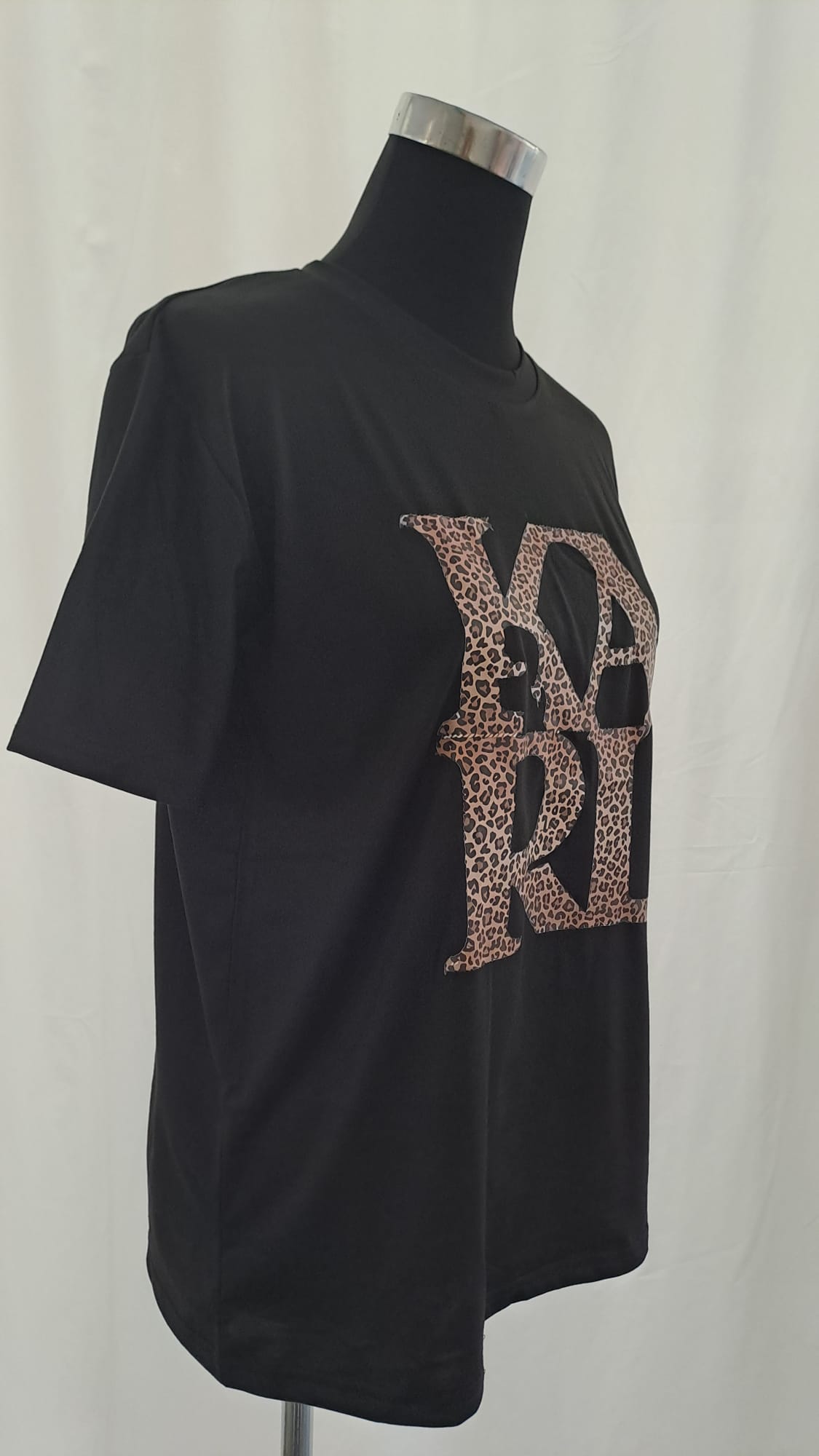 Shirt "Karl" 11070 Leoprint Schwarz | Statement-Shirt