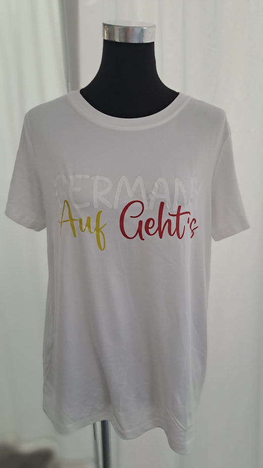 Deutschland Shirt Fan-Shirt 11074 Weiß