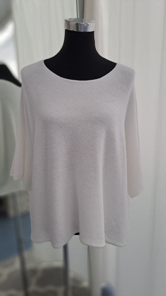 Young Fashion Feinstrickshirt 2308 Weiß