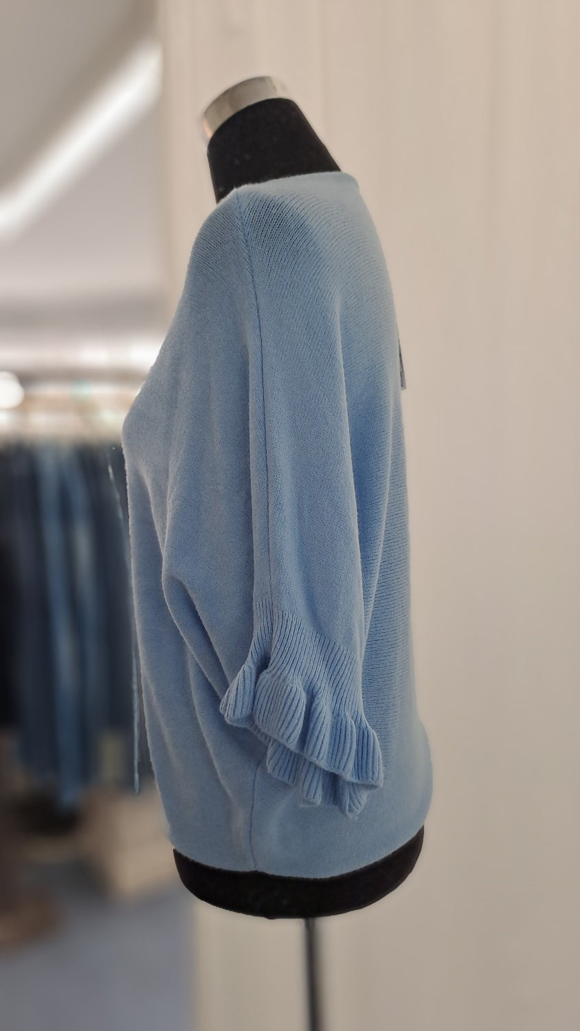 Young Fashion Feinstrickshirt 2911 Blau