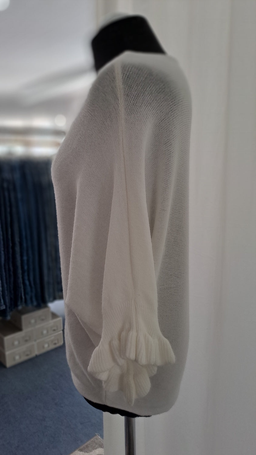 Young Fashion Feinstrickshirt 2915 Weiß
