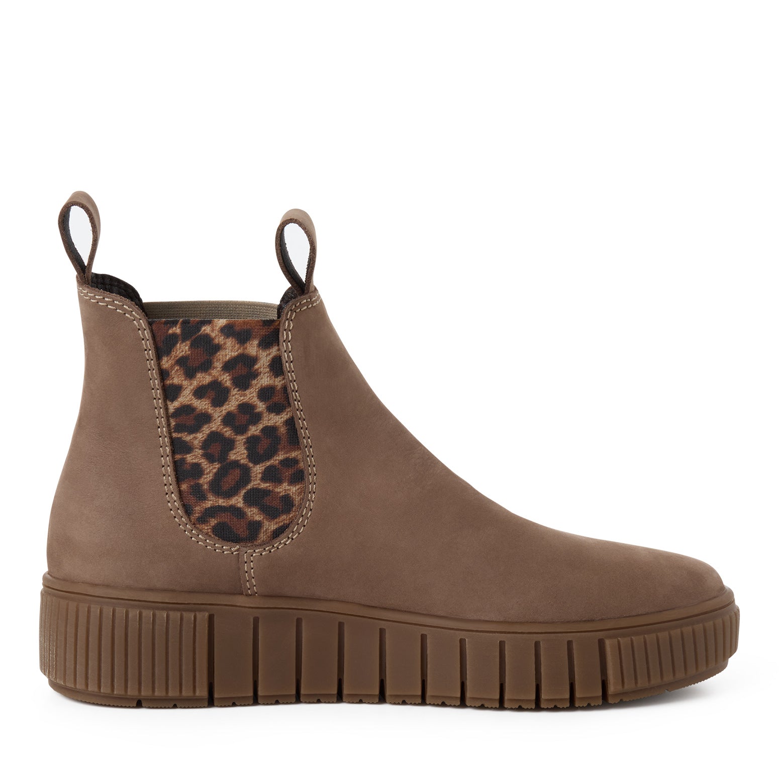 Tamaris Chelsea Boot 25403 Taupe Leopard | Leder mit Wechselfußbett - Detailansicht Leoprint