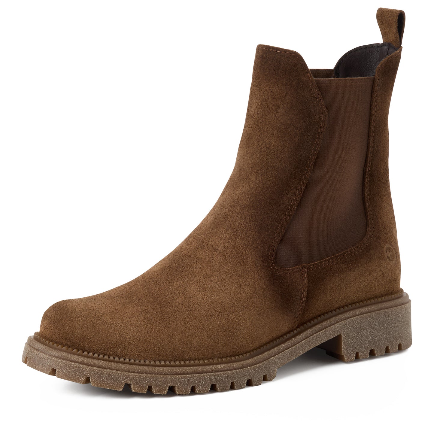 Tamaris Chelsea Boot 25427 Braun | Nubukleder mit Fußbett - Frontansicht