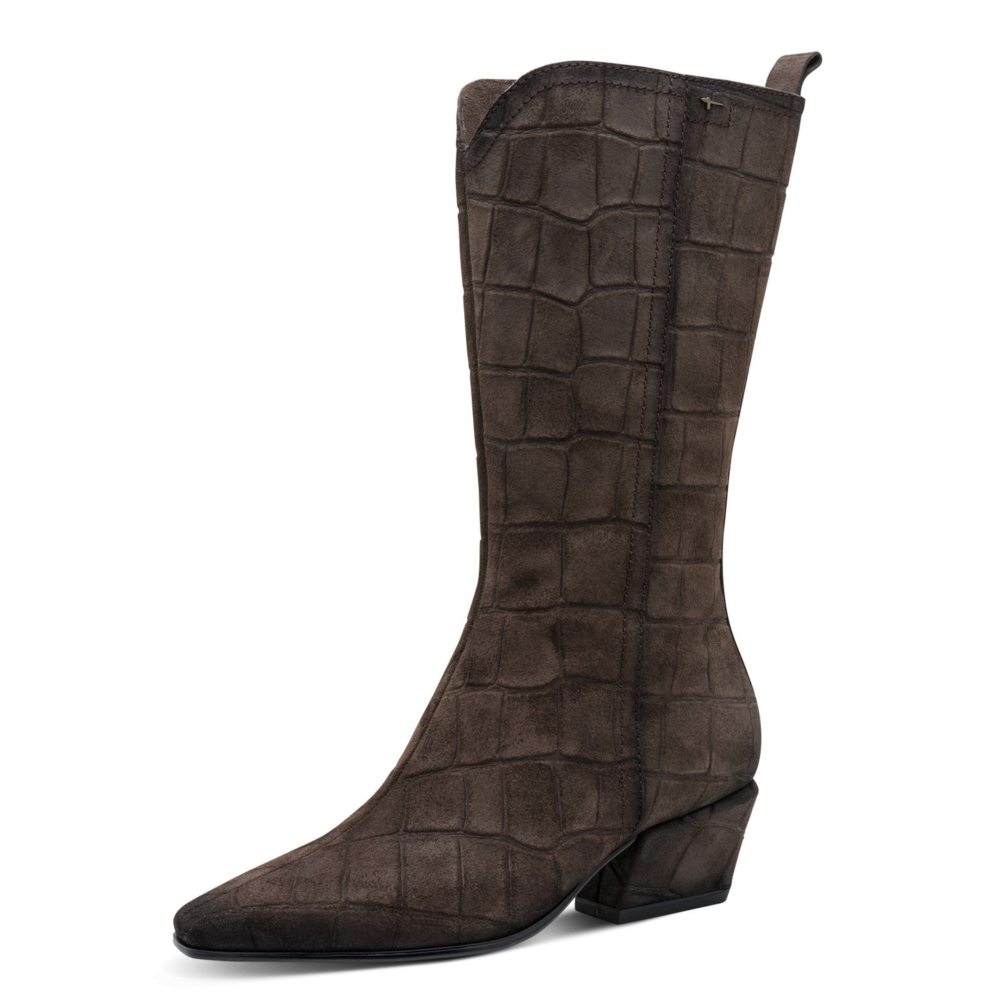Tamaris Lederstiefel 25330 Cigar-Braun Croco - Vorderansicht