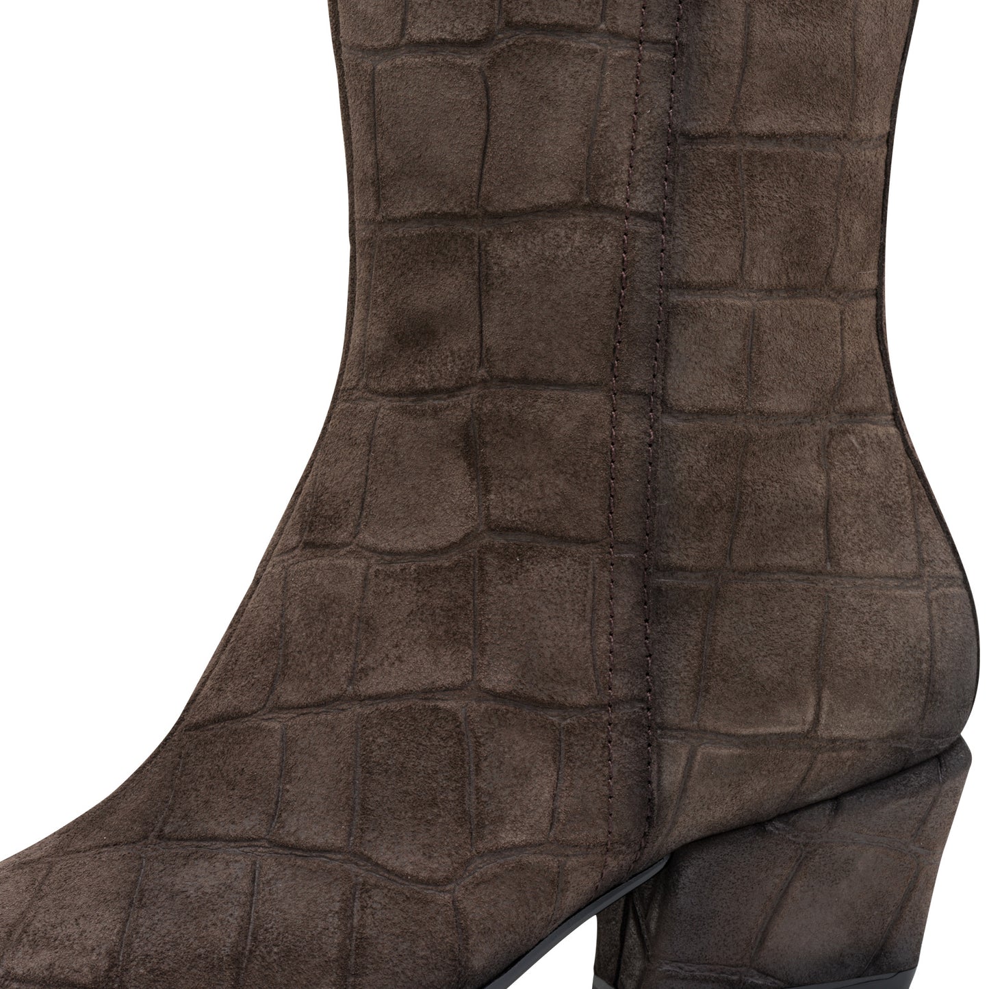 Tamaris Lederstiefel 25330 Cigar-Braun Croco - Detail der Schuhoberfläche